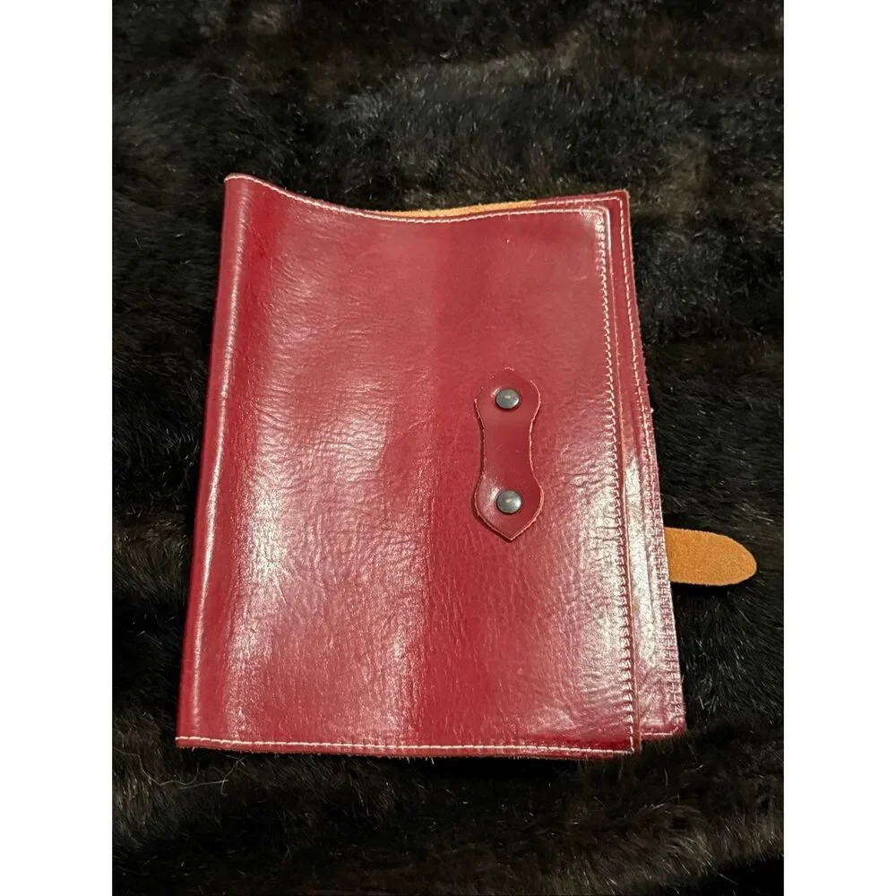 Leather Home Office Planner - Red